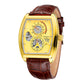 Men'S Fashion Casual Square Hollow Mechanical Watch Automatic Mechanical Watch