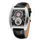 Men'S Fashion Casual Square Hollow Mechanical Watch Automatic Mechanical Watch