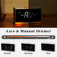 1pc White LED Alarm Clock Radio With Wireless Speaker, FM Radio, Dual Alarm And USB Charger , Bedside Desk Clock With Adjustable Dimmer And Night Light