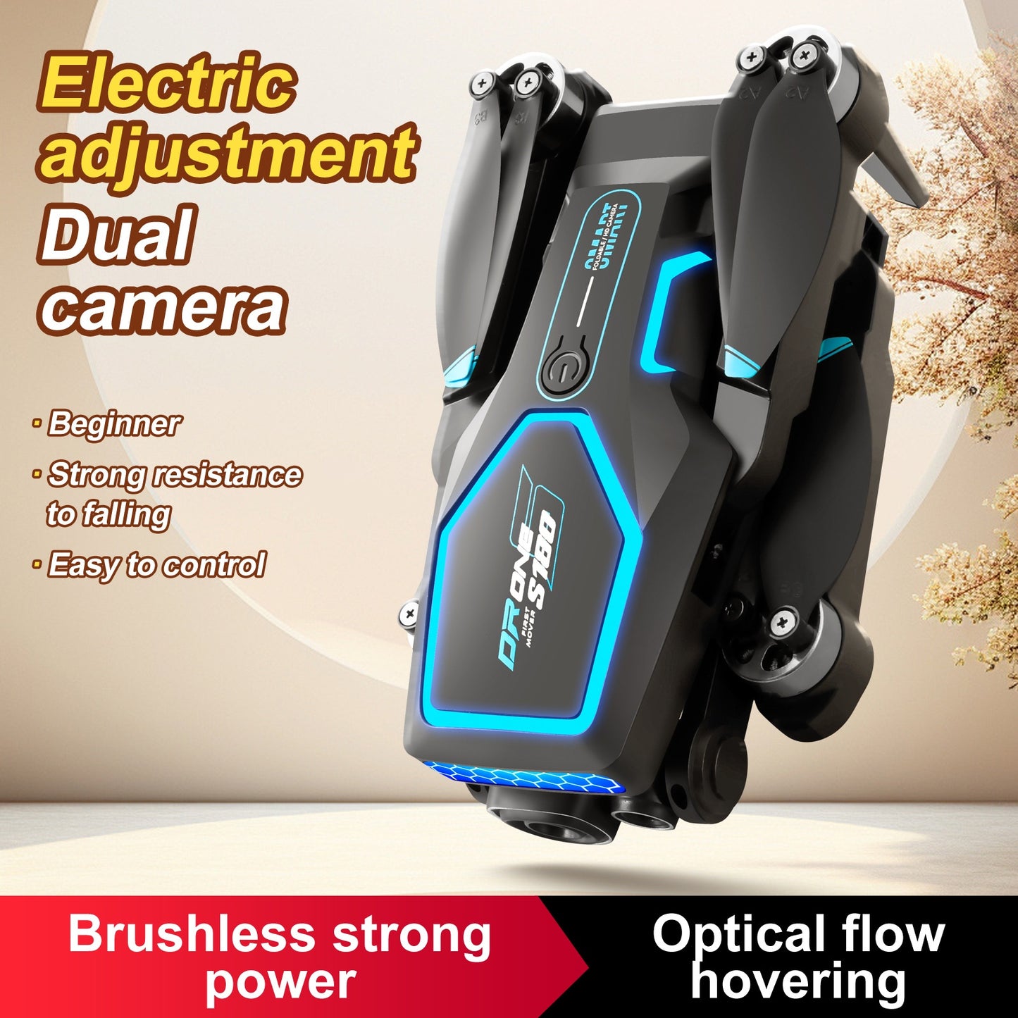 S180 Max Brushless Racing Drone 4k Camera HD Obstacle Avoidance WIFI FPV Quadcopter Optical Flow Positioning Radio Control Toy