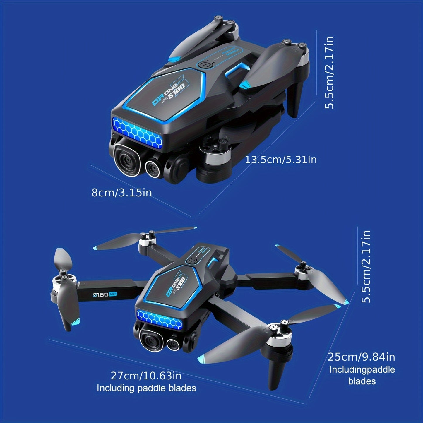 S180 Max Brushless Racing Drone 4k Camera HD Obstacle Avoidance WIFI FPV Quadcopter Optical Flow Positioning Radio Control Toy