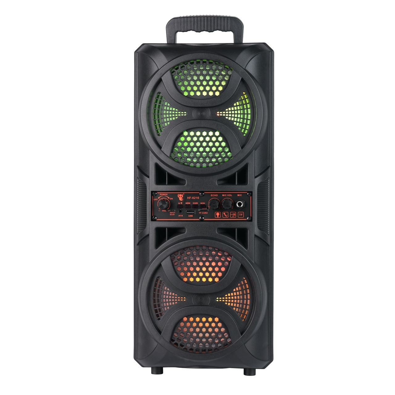 Portable Square Dance Double 65-inch RGB Large Volume High Sound Quality Plug-in Card Bluetooth Speaker