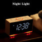 1pc White LED Alarm Clock Radio With Wireless Speaker, FM Radio, Dual Alarm And USB Charger , Bedside Desk Clock With Adjustable Dimmer And Night Light