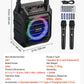 Karaoke Machine For Adults 6.5 In Portable Bluetooth Speaker With 2 Wireless Mic